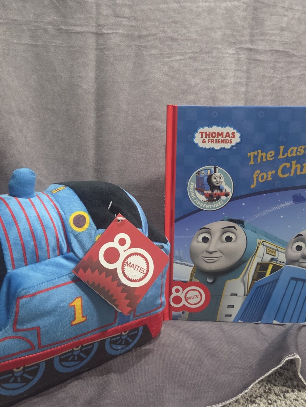Thomas & Friends Blue Plush Thomas with Red & Yellow Accents With Book